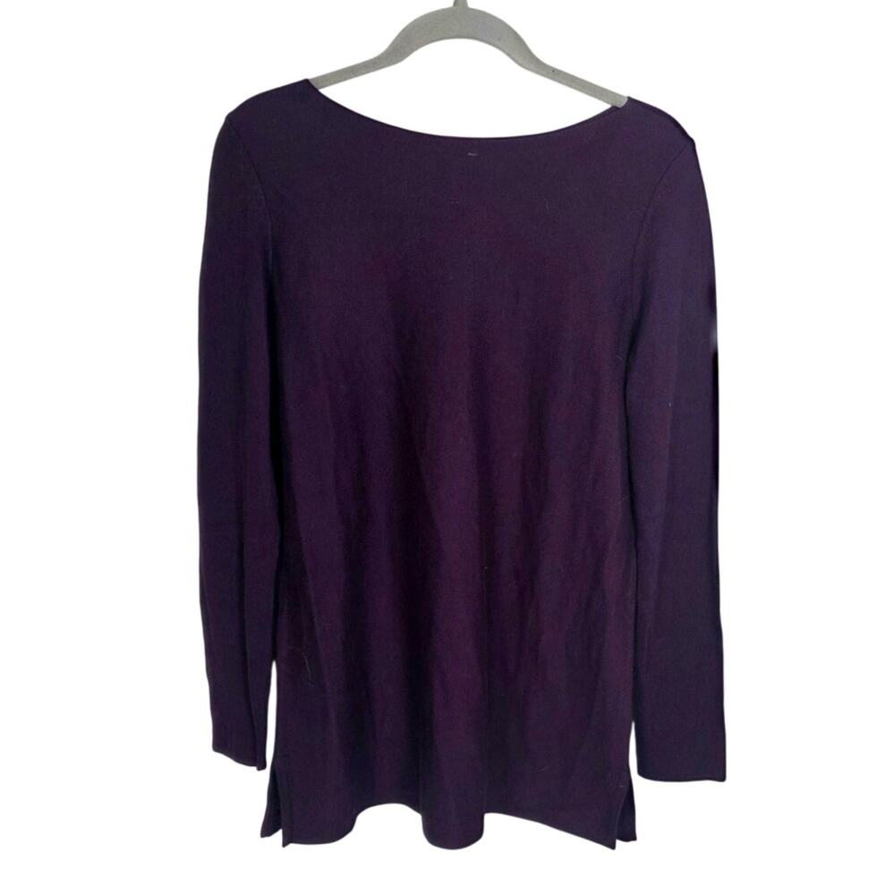J.Jill Womens XS Purple Sweater Cotton Blend Classic Minimalist Office Layering